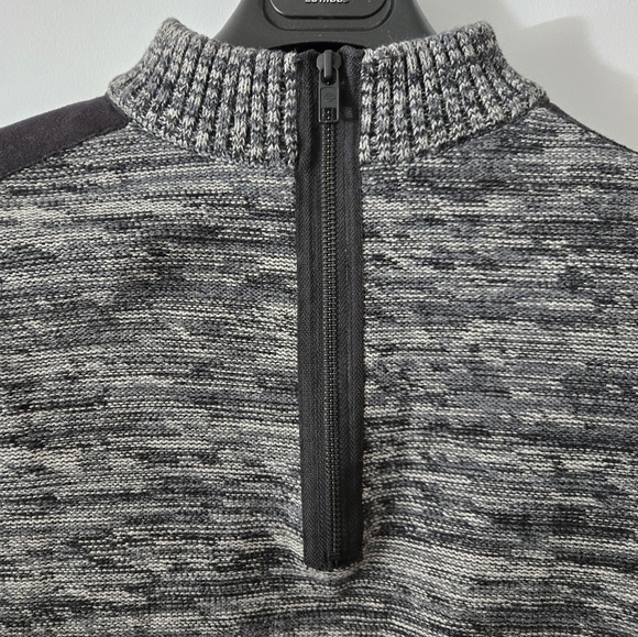 HARLEY DAVIDSON Men's Wool Sweater with half zip, Logo back and sleeve.  Size M - Picture 5 of 11